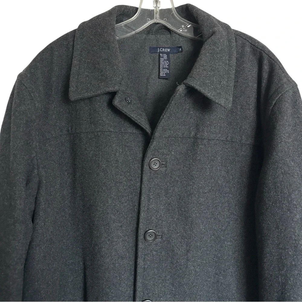 J.Crew University Coat in a grey wool blend XL